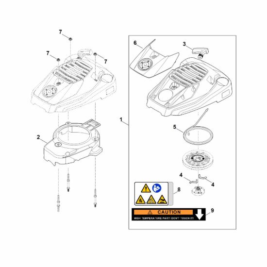 Picture of K - Sistema di avviamento e scatola filtro aria EVC 300.0 (EVC300-0001)